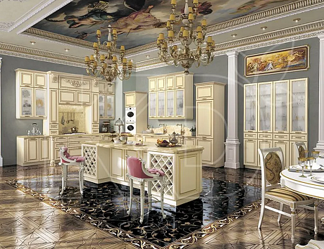 Гарнитур для кухни из массива в магазине